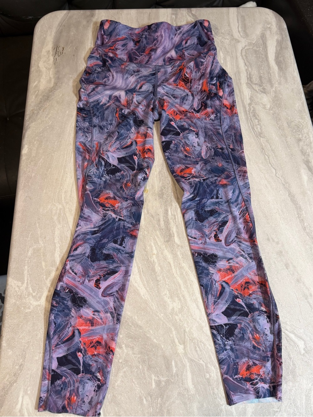 lululemon athletica Purple & Red Abstract Pattern Leggings